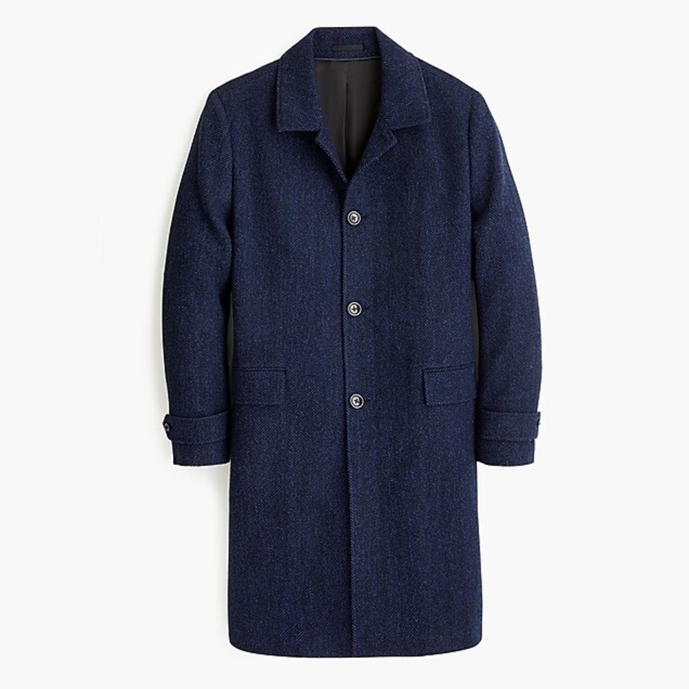 J. Crew oversized topcoat herringbone wool